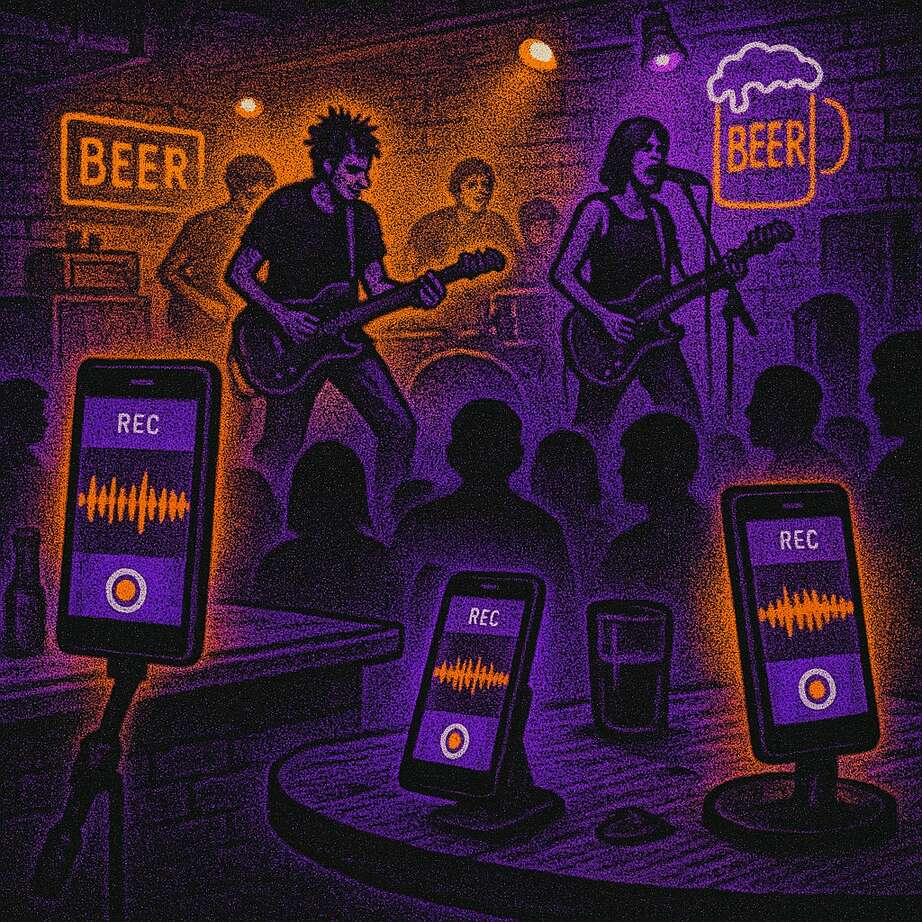 How do I record my band live at a gig with good quality?