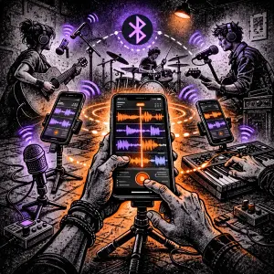 How to Sync Bluetooth Devices with iPhone Microphone for Multi-Track Recording - SONGTAKE music recording use case