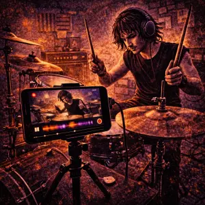 How to Record Drums with Multiple Phones - SONGTAKE music recording use case